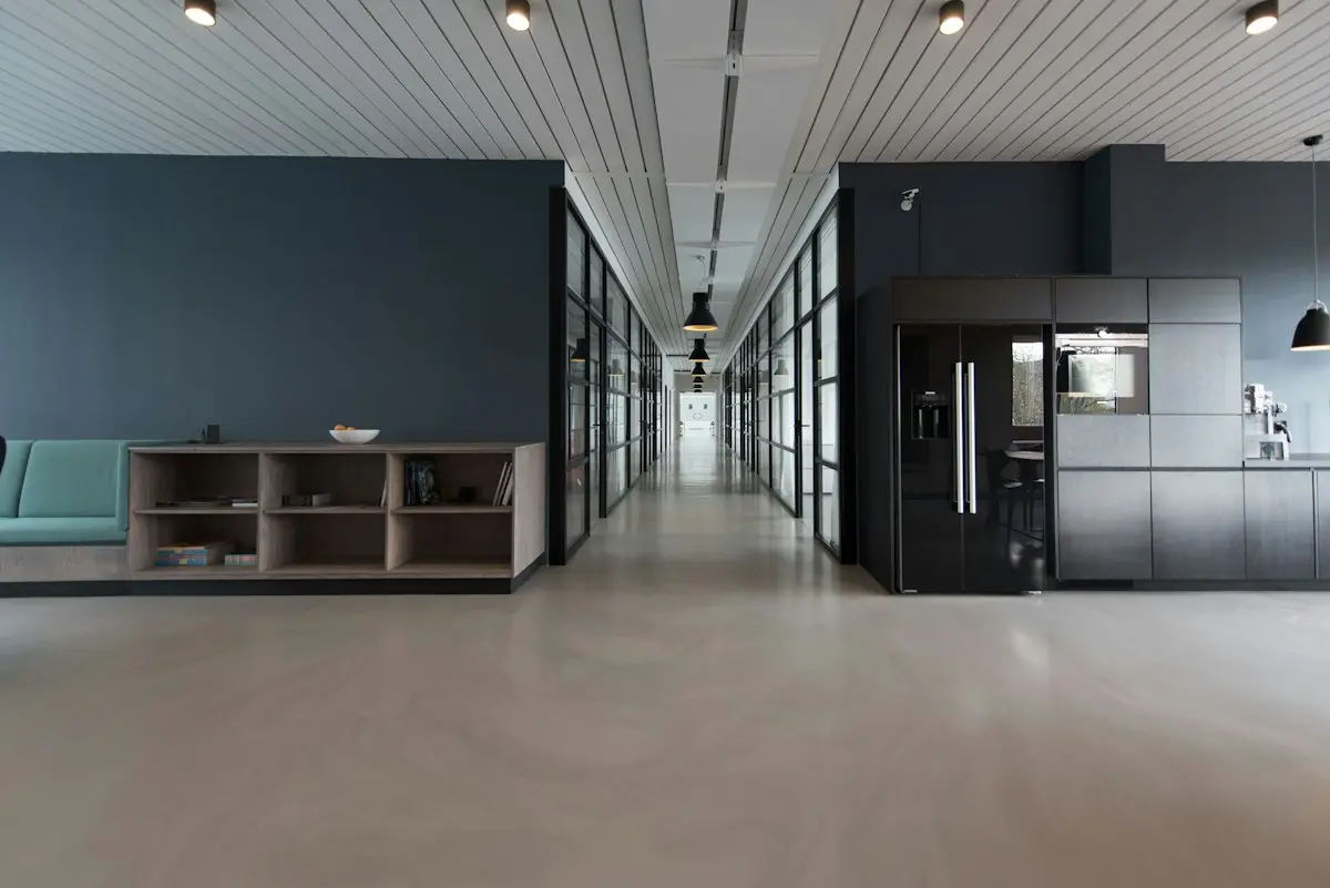 Modern office interior with desks