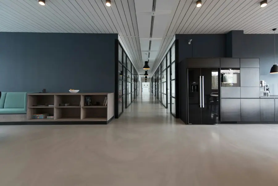 Modern office interior with desks